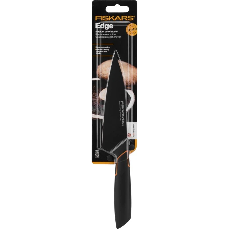 Fiskars Edge kokkekniv 15 cm – sort