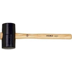 Irimo gummihammer med træskaft, sort, ø55x300mm