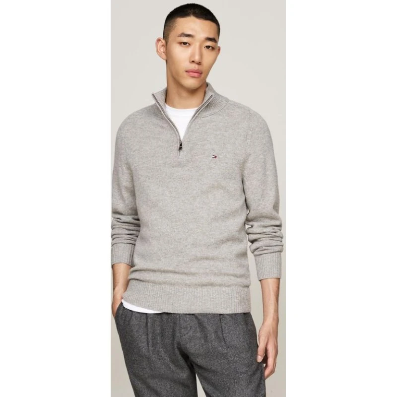 Lambswool Zip Mock