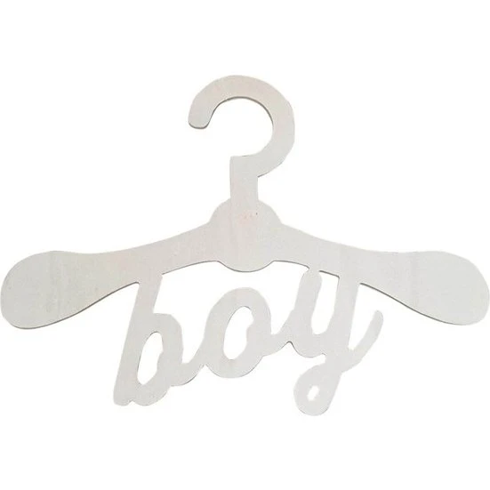 Playwood Trætøjsbøjle til børn med 'Boy' tekst, 26 x 18,8 cm