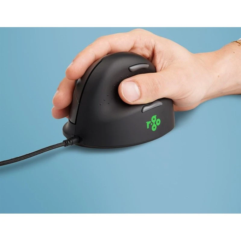 R-Go HE Break Ergonomisk Mus - Small, Højrehåndet, Sort