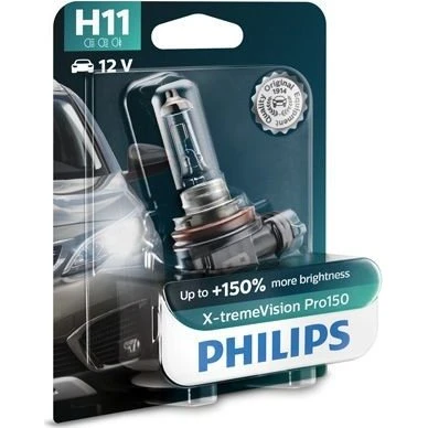 Philips X-tremeVision Pro150 H11 55W 12V Halogen Pære