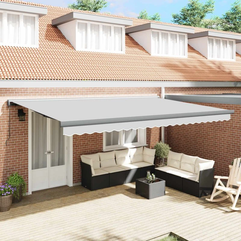 vidaXL Manuel markise ramme 4,5 x 3 m - Antracit aluminium