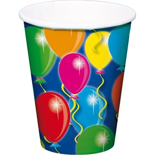 Folat BV Cups Balloons 8 stk. papkopper 250 ml