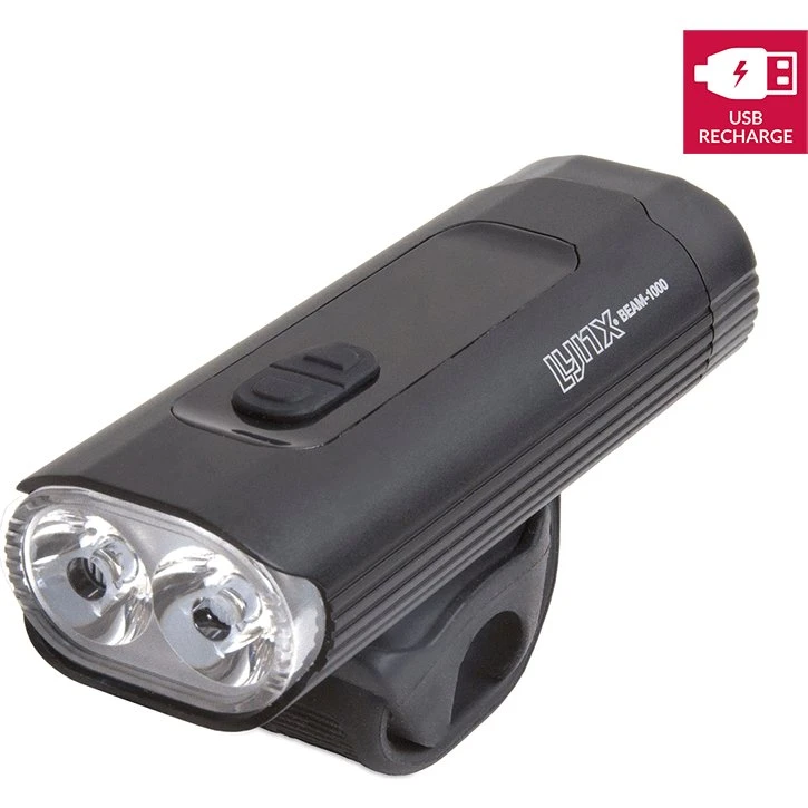 LYNX Forlygte 1000 lumen - Genopladelig cykellygte