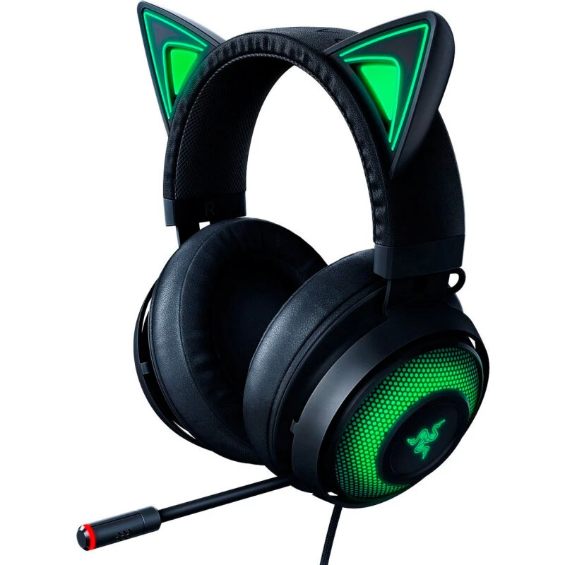 Razer Kraken Kitty Edition USB gaming-headset 1,3 m - Sort/Grøn