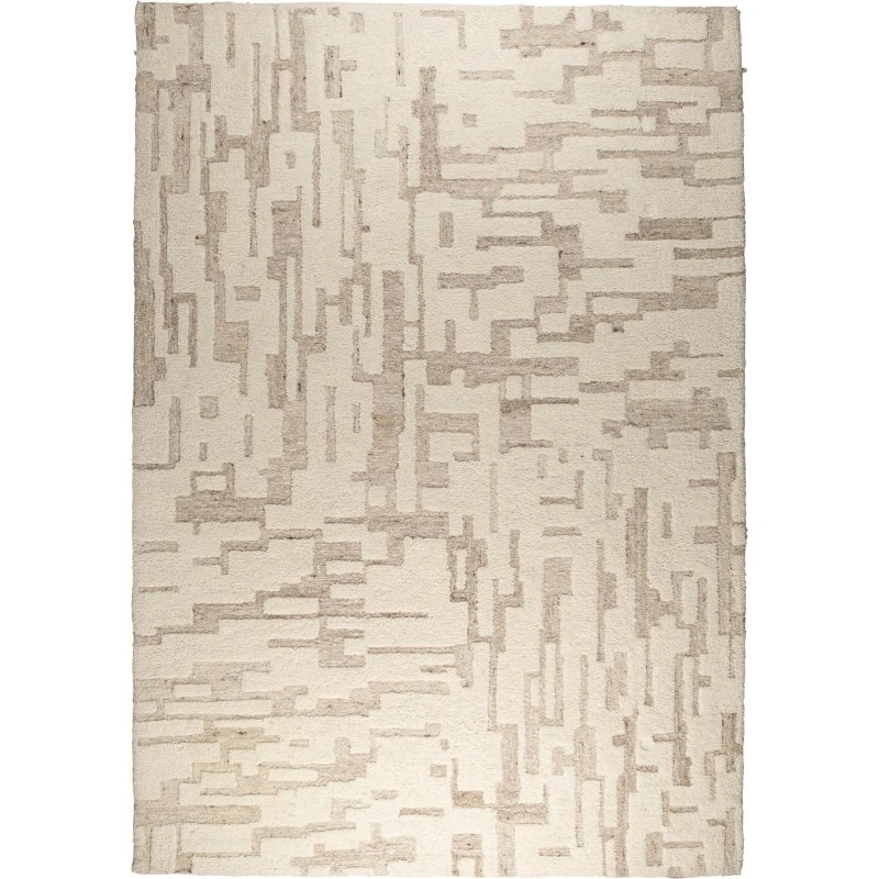 Zuiver Hills Gulvtæppe Lysegrå/Beige Uld 200x300 cm