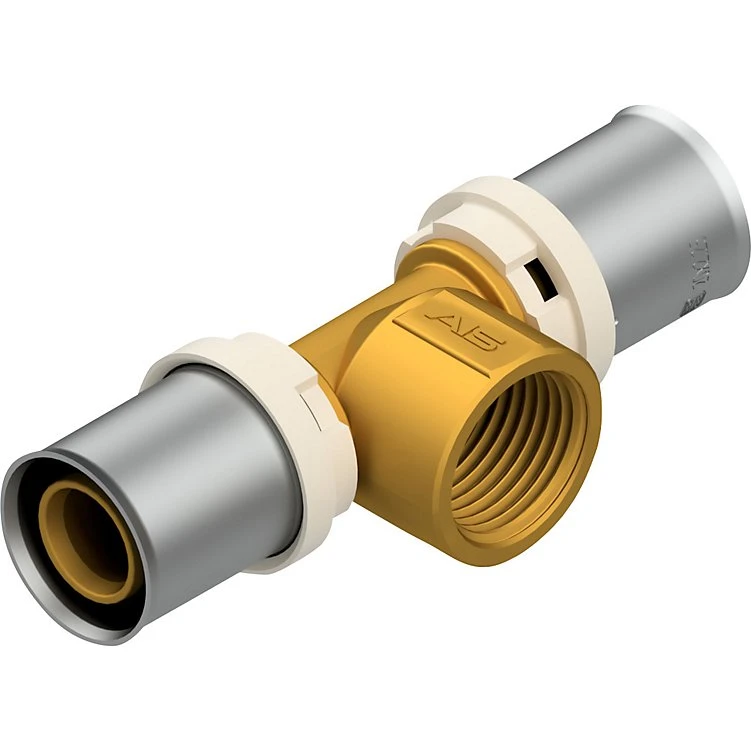 Futura T-stykke med muffe 32-3/4-32 Press - Eco Brass