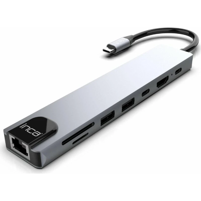 Inca ITPC-7T USB-C Hub 8-port i aluminium
