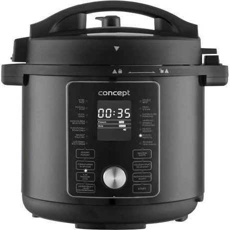 Concept CK8000 Multicooker med Airfryer - Sort/Rustfrit stål