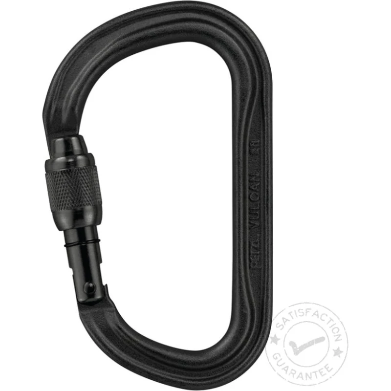 Petzl VULCAN Screw-Lock stålkarabin, sort