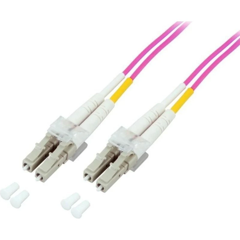 Techly Fiberoptisk Patchkabel LC/LC OM4 20m - Fuchsia