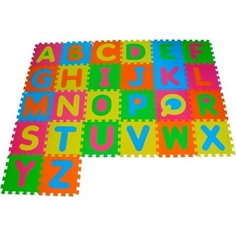 ABC Gulvpuslespil - 26 skumbrikker, multifarvet 30x30 cm
