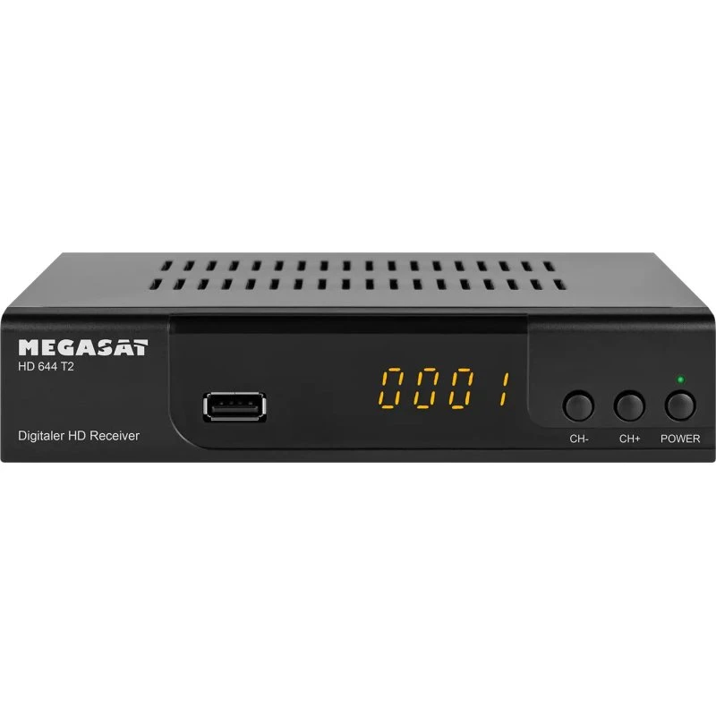 Megasat HD 644 T2 TV-boks – DVB-T2, Full HD, USB & HDMI – Sort