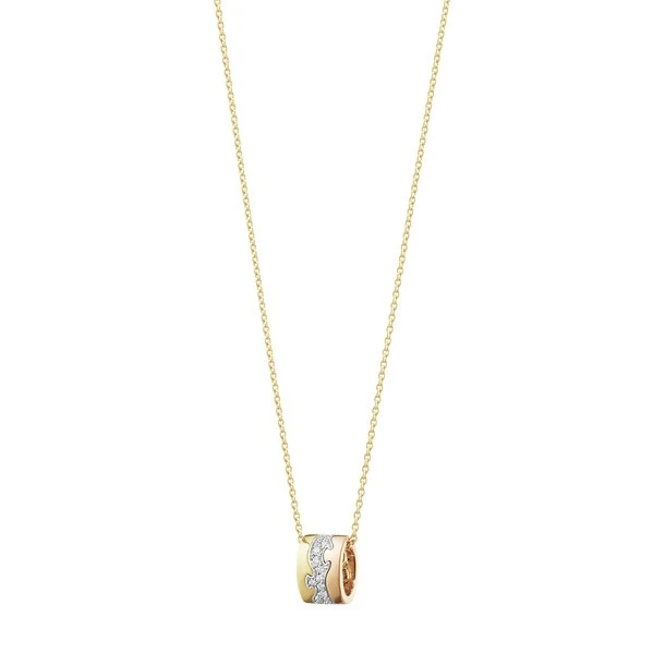 Georg Jensen Fusion halskæde 18 kt guld m. 0,19 ct diamanter