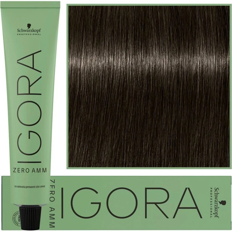 Schwarzkopf IGORA ZERO AMM Permanent Hårfarve 4-13, 60 ml