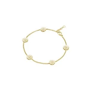 Georg Jensen Daisy armbånd i forgyldt sterlingsølv (18 kt)