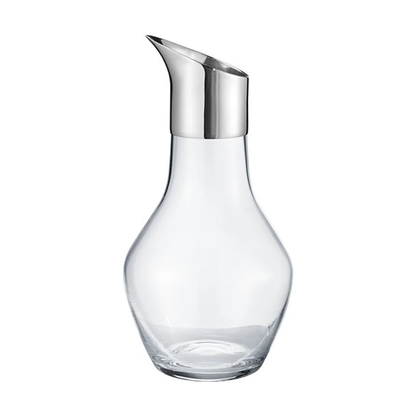 Georg Jensen Sky Kande 1,5 L – håndlavet glas & rustfrit stål
