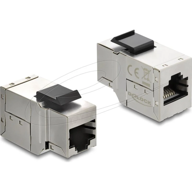Delock Nøglestensmodul RJ-45 CAT 6a Afskærmet - Sølv/Sort