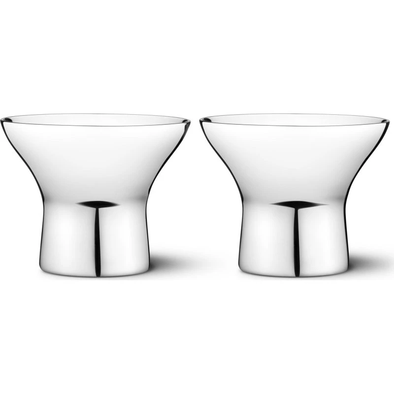 Georg Jensen Alfredo æggebægre, 2 stk. – blankt rustfrit stål