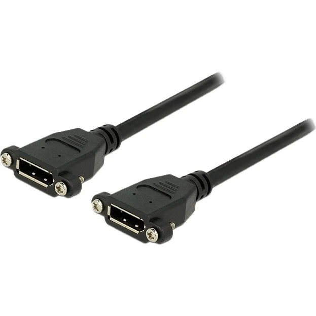 DeLOCK DisplayPort 1.1 Panel-mount Kønsskifter, 25cm, Sort