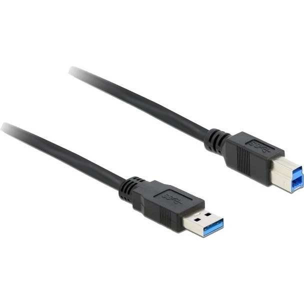 Delock USB 3.0 Type-A til Type-B kabel, 0,5 m, sort