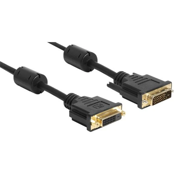 Delock DVI-D kabel, 2m, sort