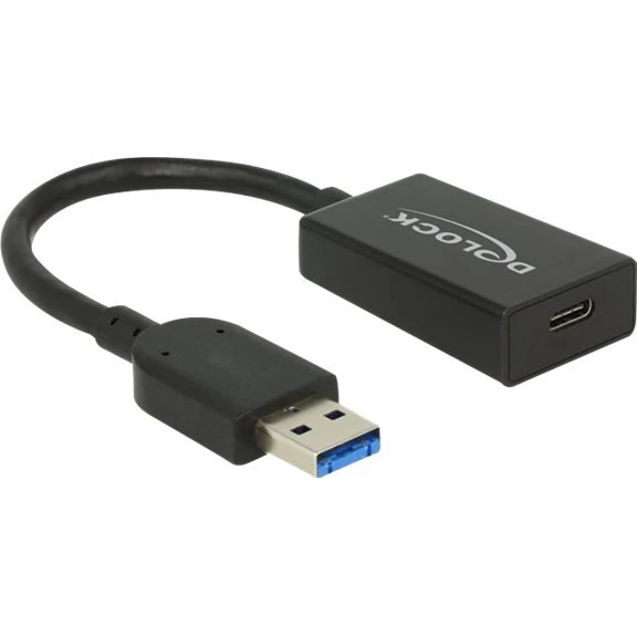 DELOCK 65698 USB-A til USB-C adapterkabel, 0,15 m, Sort