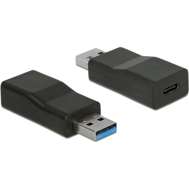 DeLOCK USB-C til USB-A konverter, USB 3.1 Gen 2, sort