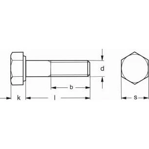 Gleitmo M16x150 A4 Bolt DIN 931