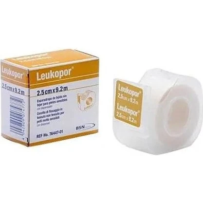 Bsn Medical Leukopor Stofbånd til følsom hud, 9,2 m x 2,5 cm