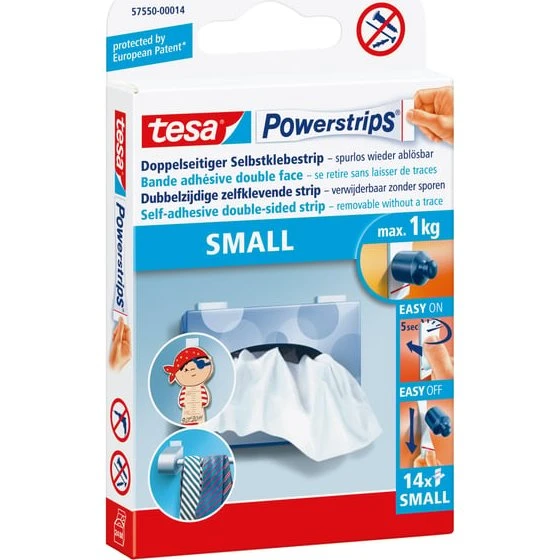 TESA 57550-00014 Støbeetiket, Hvid