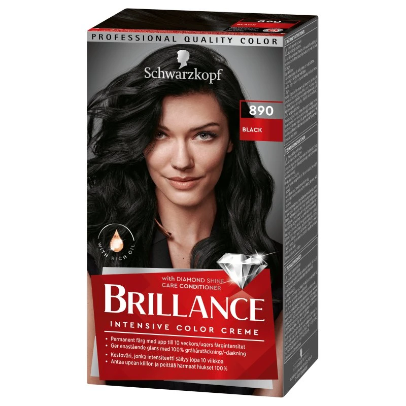 Schwarzkopf Brillance 890 Black hårfarve