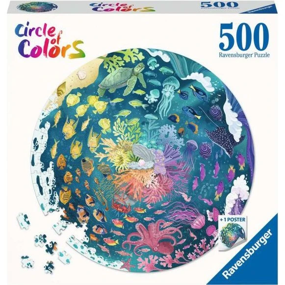 Ravensburger Circle of Colors Puslespil - Rundt - 500 brikker - Ocean