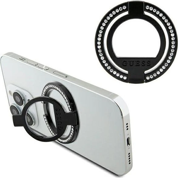Guess MagSafe Ring Stand GUMRSALDGK Black Rhinestone