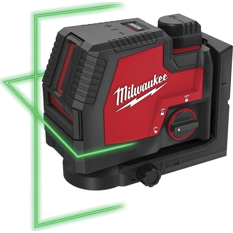 Milwaukee L4 CLL-301C Grøn Krydslaser med REDLITHIUM USB