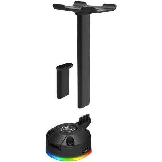 Cougar Bunker S ARGB Headsetstativ med 2 USB-porte og sugekop