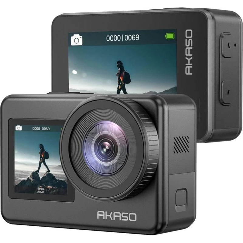 Akaso Brave 7 Action Kamera - 4K/30fps med Dobbeltskærm & IPX8