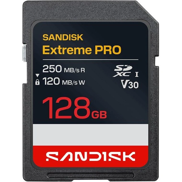 SanDisk Extreme PRO SDXC 128GB UHS-I Memory Card 250MB/s
