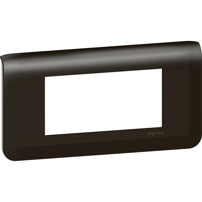 Legrand Mosaic horisontal ramme 4-modul mat sort RAL 9017