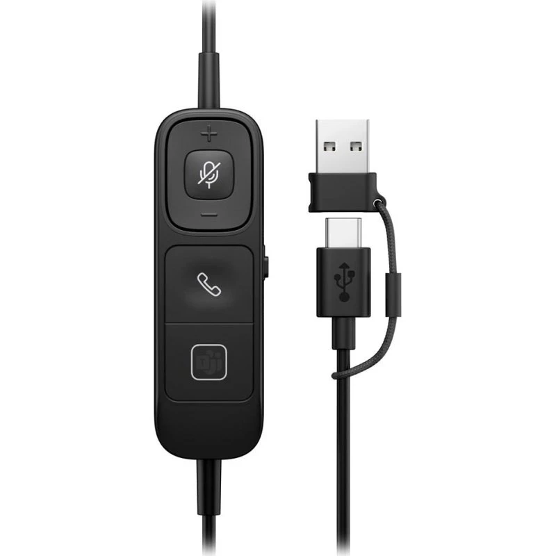HP Poly Mission 825 Stereo USB Kablet Headset - Sort