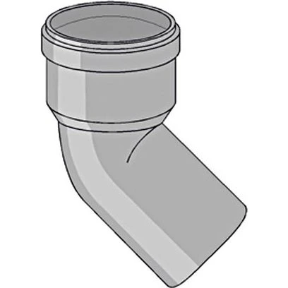 Friaphon ø78 mm x 45° bøjning - Lyddæmpende afløb