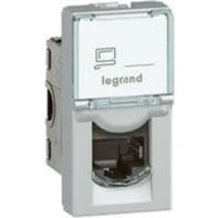 Legrand Mosaic RJ45 Cat-6A UTP Dataudtag, 1m, Aluminium