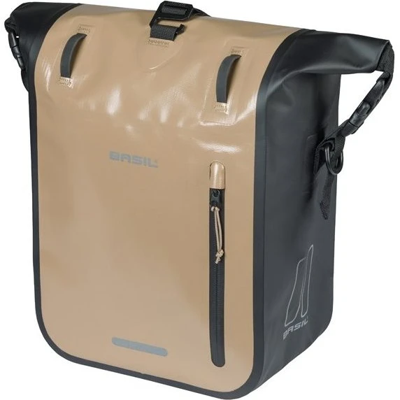 Basil Rivo M Individuel cykeltaske MIK 12–15 L, sand/sort