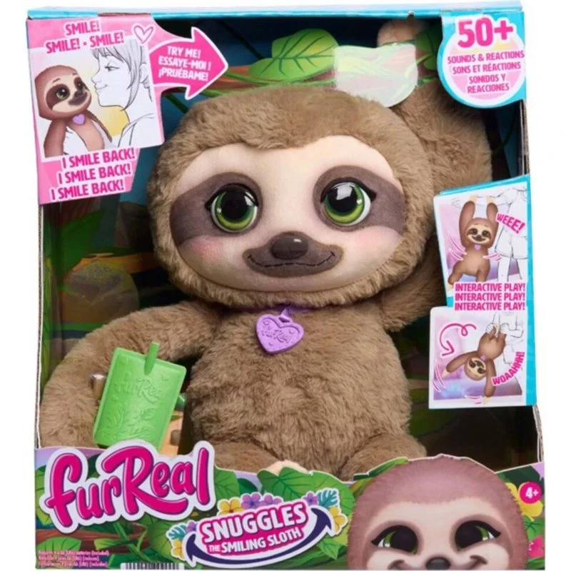 FurReal Snuggles the Smiling Sloth interaktivt dovendyr, 26 cm