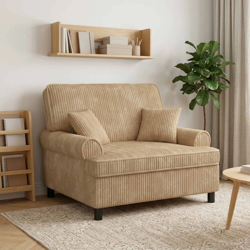 vidaXL XXL-lænestol med hynder, beige