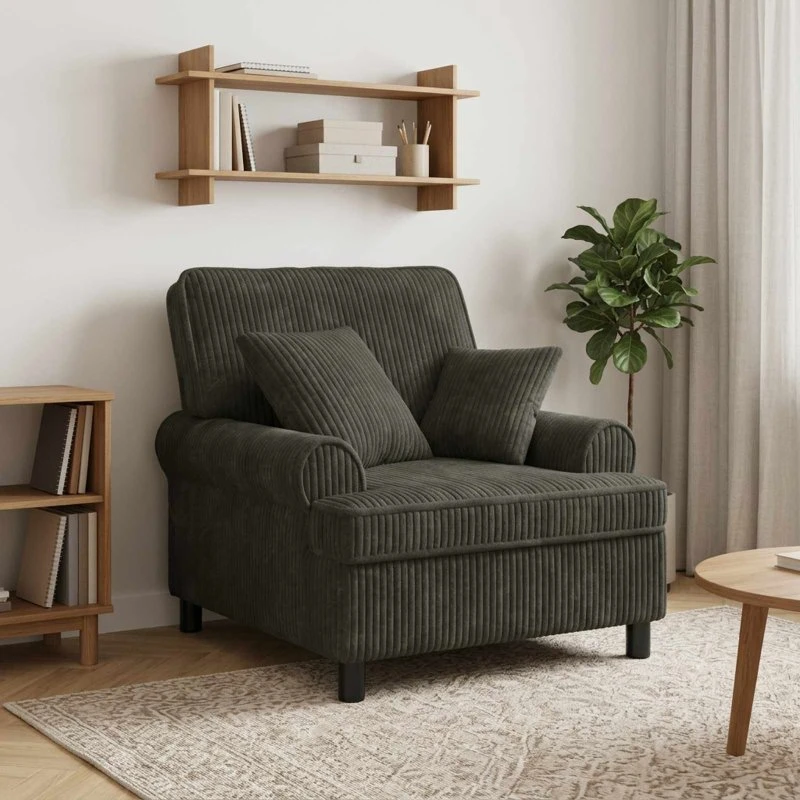 vidaXL XL lænestol med hynder i antracit