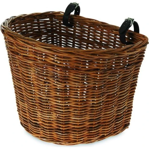 Basil Darcy L cykelkurv 35 L – brun rattan