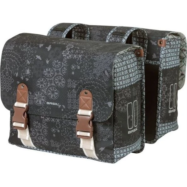 Basil Bohème Dobbelt cykeltaske 35 L - sort