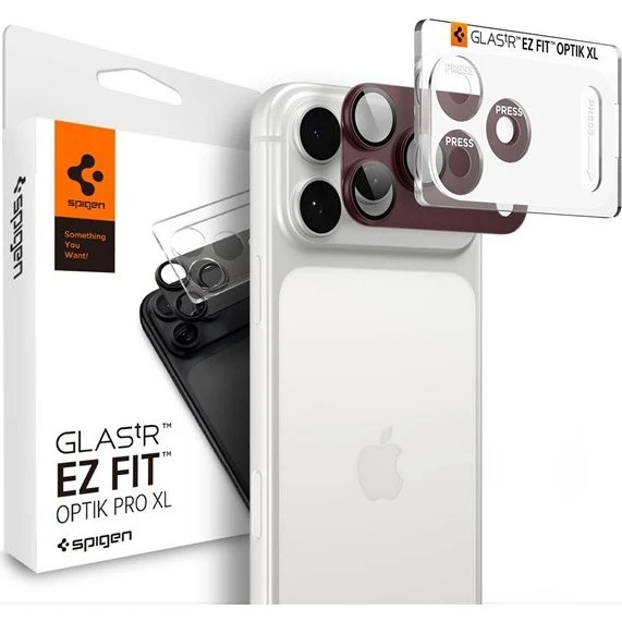 Spigen Glass tR EZ Fit Optik Pro XL Dark Cherry til iPhone 18 Pro